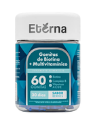 Biotina + Multivitaminico, Sabor Berries, 60 gomitas