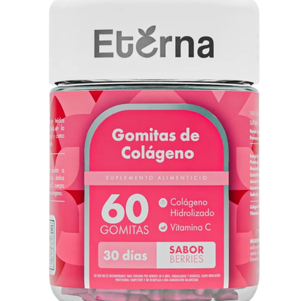Colageno + Vitamina C, Sabor Berries, 60 gomitas