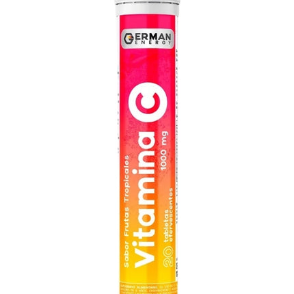 Vitamina C 1000 mg, Sabor Frutas tropicales, 20 Tab