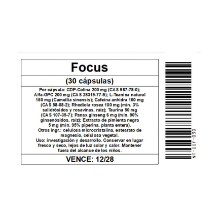 Premium Focus, Concentracion, 30 caps