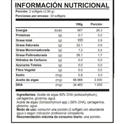 Omega 3 De Algas, 60 Softgels