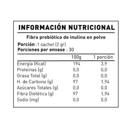 Prebioticos, Sin Sabor, 30 sachets