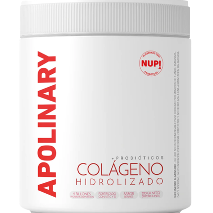 Apolinary, Colageno y Probioticos, Sabor Berries, 300gr