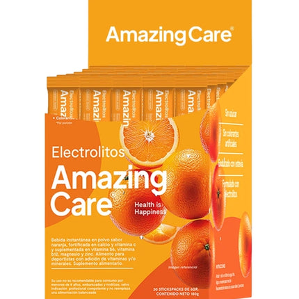 Electrolitos En Polvo, Sabor Naranja, 30 Sticks