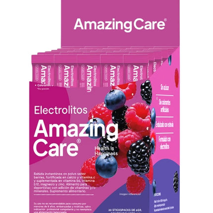 Electrolitos En Polvo, Sabor Berries, 30 Sticks