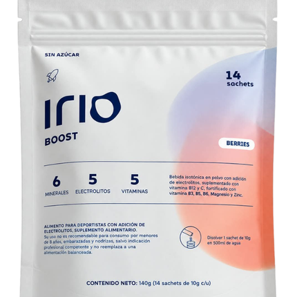 Irio Boost, Sabor Berries, 14 Sachets