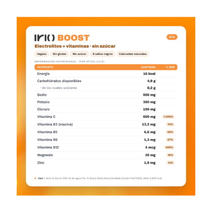 Irio Boost, Sabor Berries, 14 Sachets