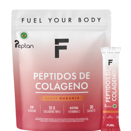 Peptidos De Colageno, Sabor Naranja, 30 Sachets