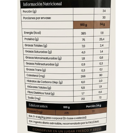 Proteina Whey, Sabor Cacao, 1kg