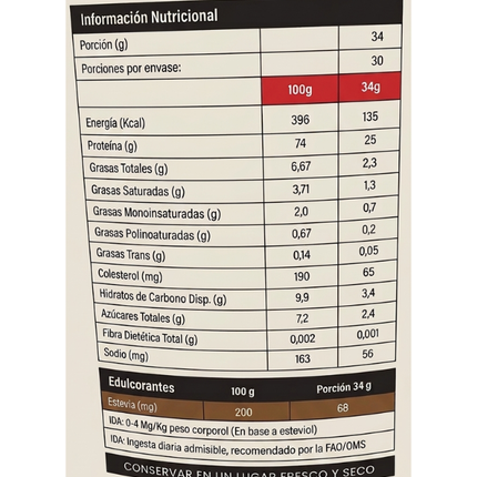 Proteina Whey, Sabor Frambuesa, 1kg