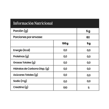 Creatina Monohidratada, Sin Sabor, 300g