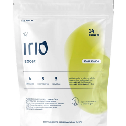 Irio Boost, Sabor Lima Limón, 14 Sachets