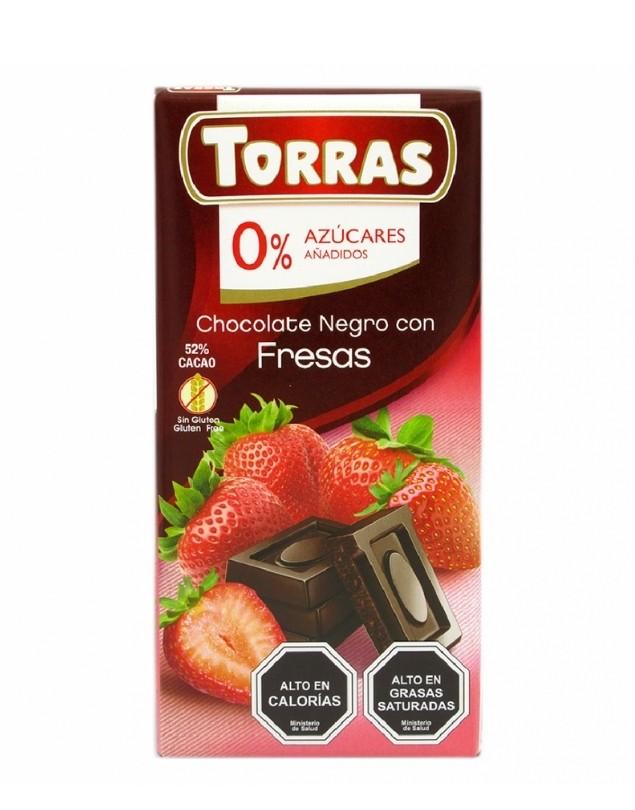 Chocolate negro sin azúcar 72% Cacao 75g - sin gluten
