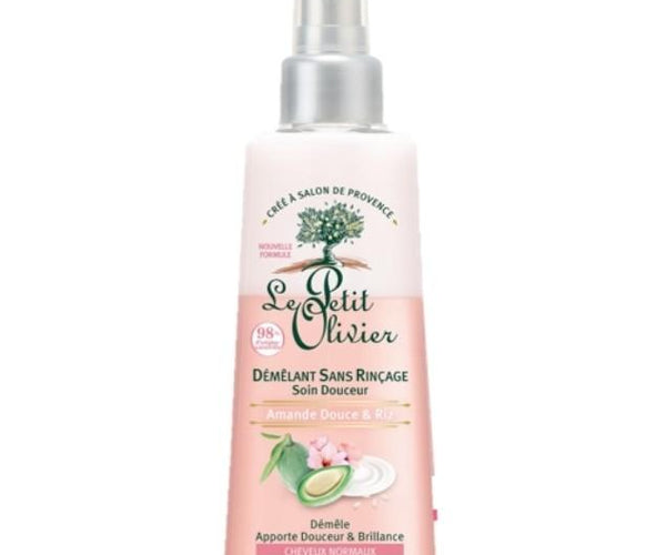 Spray Desenredante sin Enjuague Cabello Normal, Almendra Dulce y Arroz, 150 ml