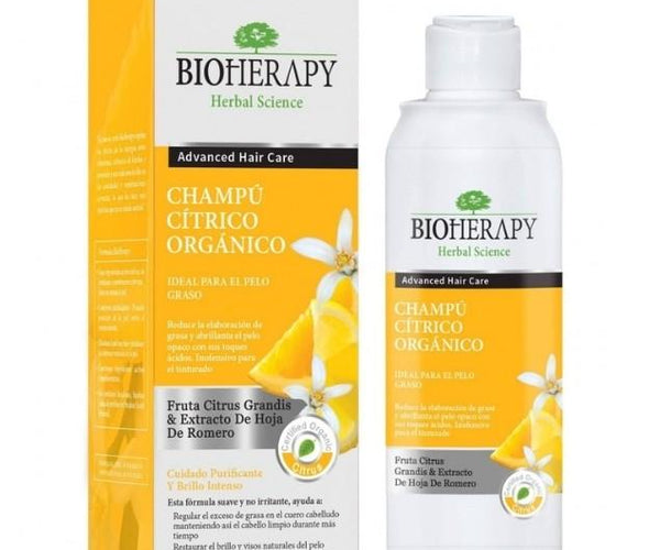 Shampoo Cítrico Orgánico Cabello Graso 330 ml