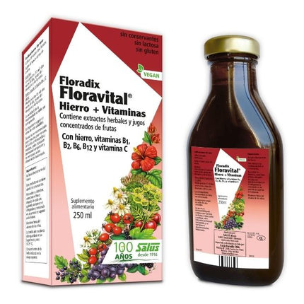 Floravital Floradix, Hierro + Vitaminas, Salus
