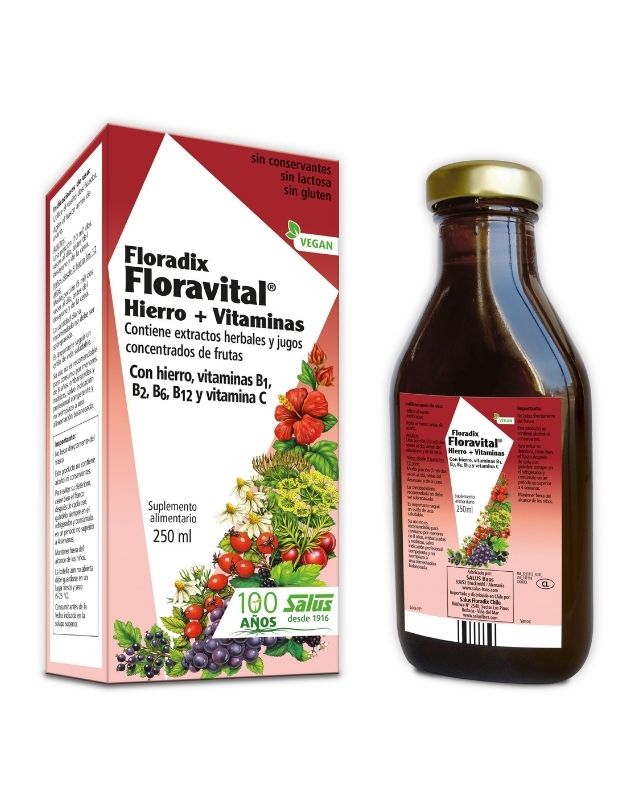 Floravital Floradix, Hierro + Vitaminas, Salus