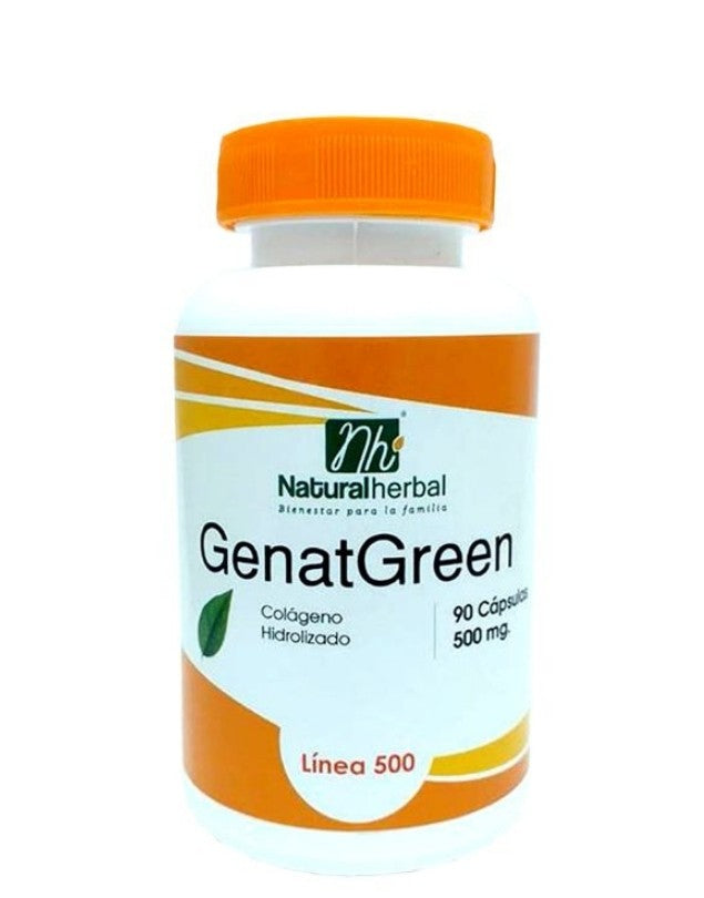 Genat Green, colágeno, 500 mg, 90 caps