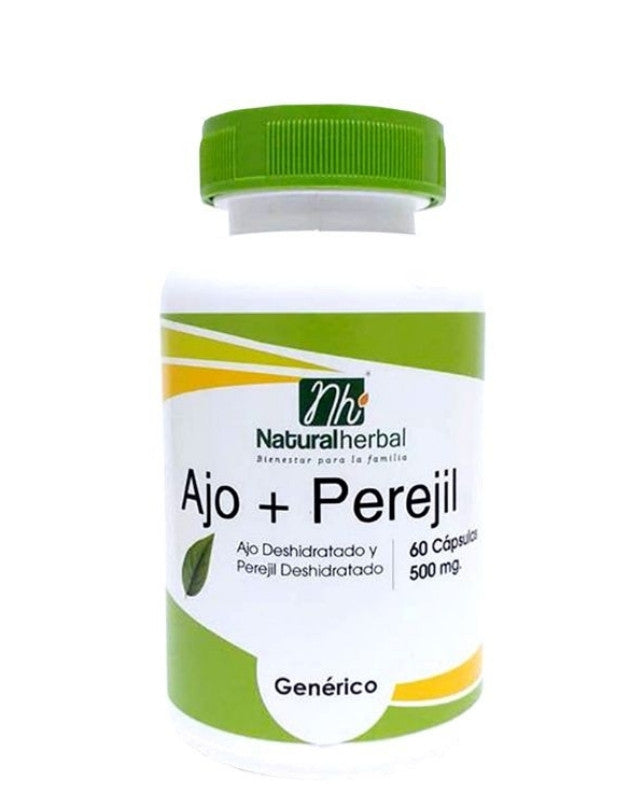 Ajo + Perejil, 500 mg, 60 caps.