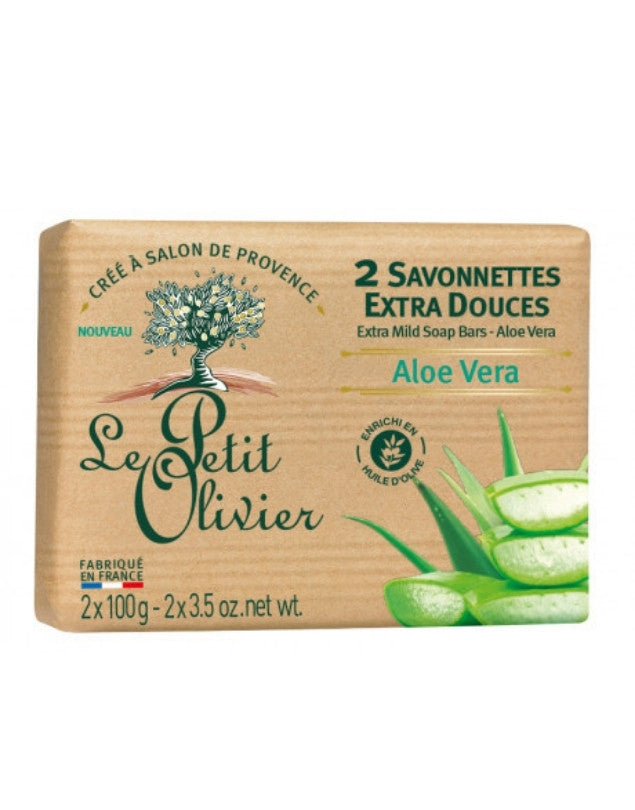 Jabón en Barra Extra Suave, Aloe Vera, 2 un de 100 g