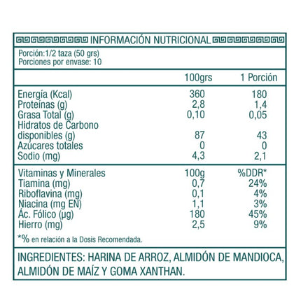 Premezcla Tres Harinas, 500 g.