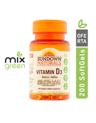 Vitamina D3, 400 UI, 200 Softgels